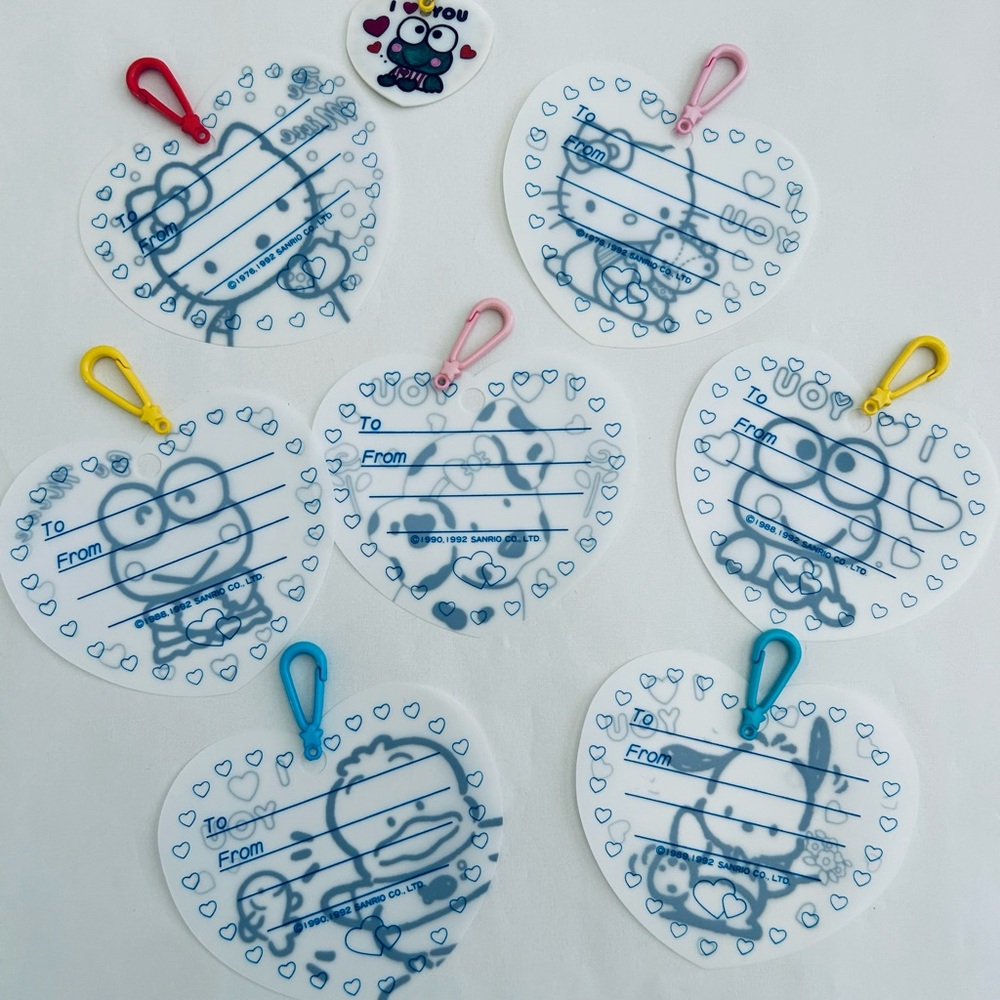 Vintage Sanrio Hello Kitty Shrinky Dinks Name Tag Clips DIY Craft 7 Pc Lot ‘92 - Picture 2 of 13